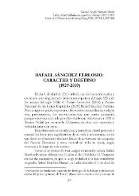 Rafael Sánchez Ferlosio: carácter y destino (1927-2019) [necrológica] / Manuel Ángel Vázquez Medel | Biblioteca Virtual Miguel de Cervantes
