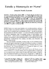 Estado y Monarquía en Hume  / Joaquín Varela Suanzes-Carpegna | Biblioteca Virtual Miguel de Cervantes