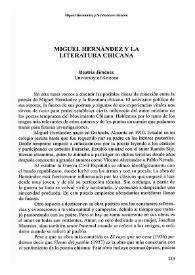Miguel Hernández y la literatura chicana / Beatriz Jiménez | Biblioteca Virtual Miguel de Cervantes