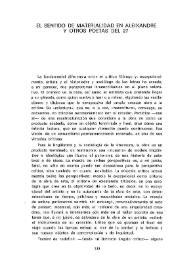 El sentido de materialidad en Aleixandre y otros poetas del 27 / Héctor Eduardo Ciocchini  | Biblioteca Virtual Miguel de Cervantes