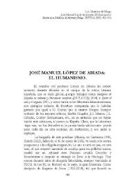 José Manuel López de Abiada: el humanismo [necrológica] / Luis Martínez de Mingo  | Biblioteca Virtual Miguel de Cervantes