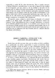 Jorge Carrera Andrade y "El hombre planteario" / Francisco Lucio | Biblioteca Virtual Miguel de Cervantes