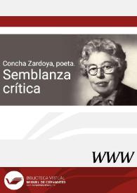 Concha Zardoya, poeta. Semblanza crítica / Elia Saneleuterio | Biblioteca Virtual Miguel de Cervantes