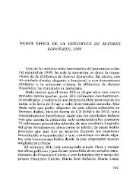 Nueva época de la "Biblioteca de Autores Españoles" (1999)  / Xavier Agenjo Bullón | Biblioteca Virtual Miguel de Cervantes