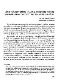 "Vida de don Juan Valera": edición de un manuscrito inédito de Manuel Azaña / Antonio Martín Ezpeleta  | Biblioteca Virtual Miguel de Cervantes