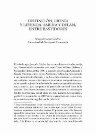 Distinción, ironía y leyenda. Sabina y Dylan, entre bastidores / Margarita García Candeira | Biblioteca Virtual Miguel de Cervantes