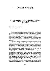 A propósito de poesía canaria: "Paloma atlántica", "Taiga" y un primer congreso  / Sabas Martín Fuentes   | Biblioteca Virtual Miguel de Cervantes