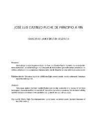 José Luis Castillo-Puche de principio a fin / Francisco Javier Díez de Revenga | Biblioteca Virtual Miguel de Cervantes