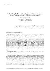 No Shrinking Violets but Tall Poppies: Ambition, Glory, and Women Writing in Spain's Mid-Nineteenth Century / Christine Arkinstall     | Biblioteca Virtual Miguel de Cervantes