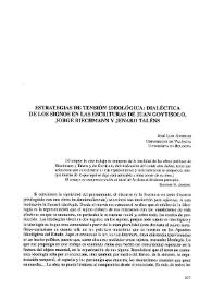 Estrategias de tensión ideológica: dialécticas de los signos en las escrituras de Juan Goytisolo Jorge Riechmann y Jenaro Talens / José Luis Ángeles | Biblioteca Virtual Miguel de Cervantes